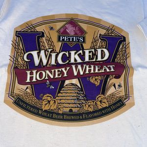 Petes Wicked Honey Wheat Beer Mens L T-Shirt Vintage USA Single Stitch